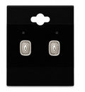 Silver Hat Stud Earrings