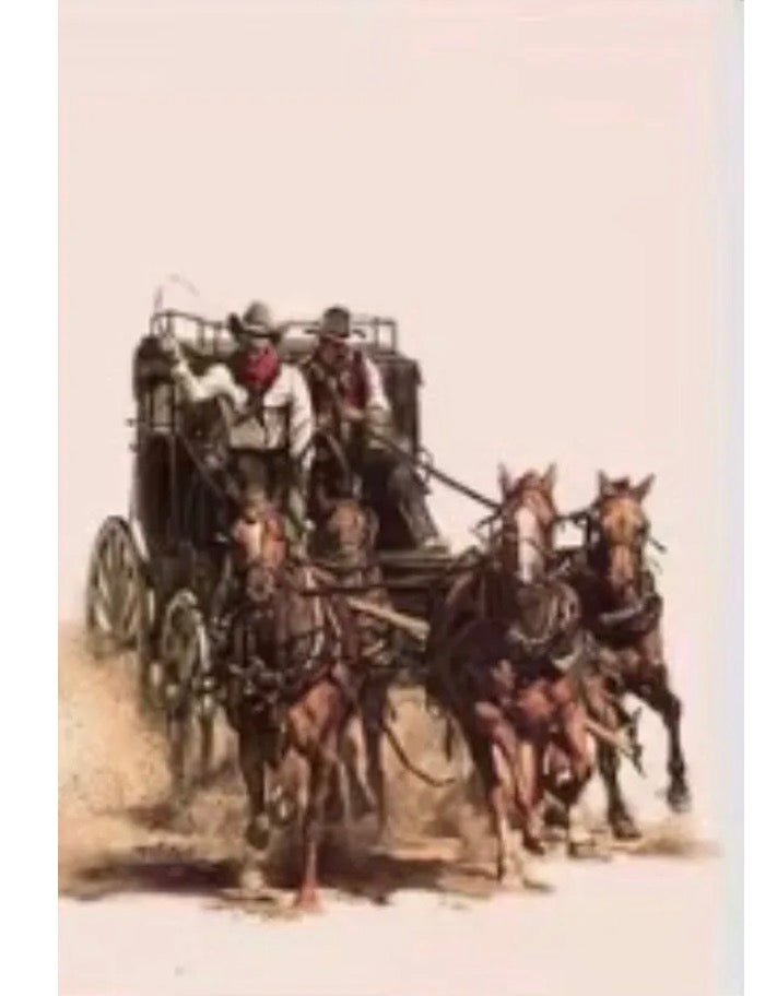 Horses Canvas Print Driving