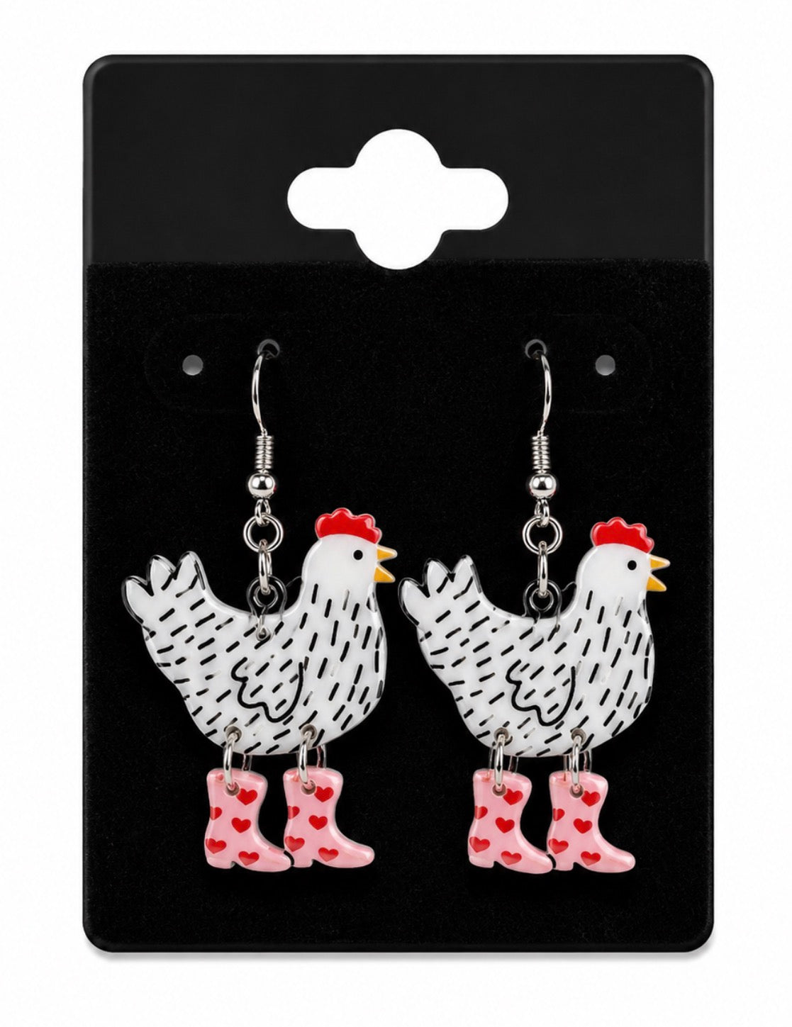 Boot Hen Earrings