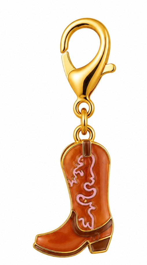Brown Boot Clip Keychain
