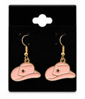 Pink Hat Earrings