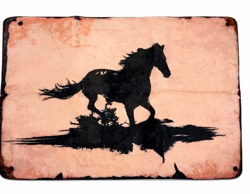 Pink horse living room rug XL