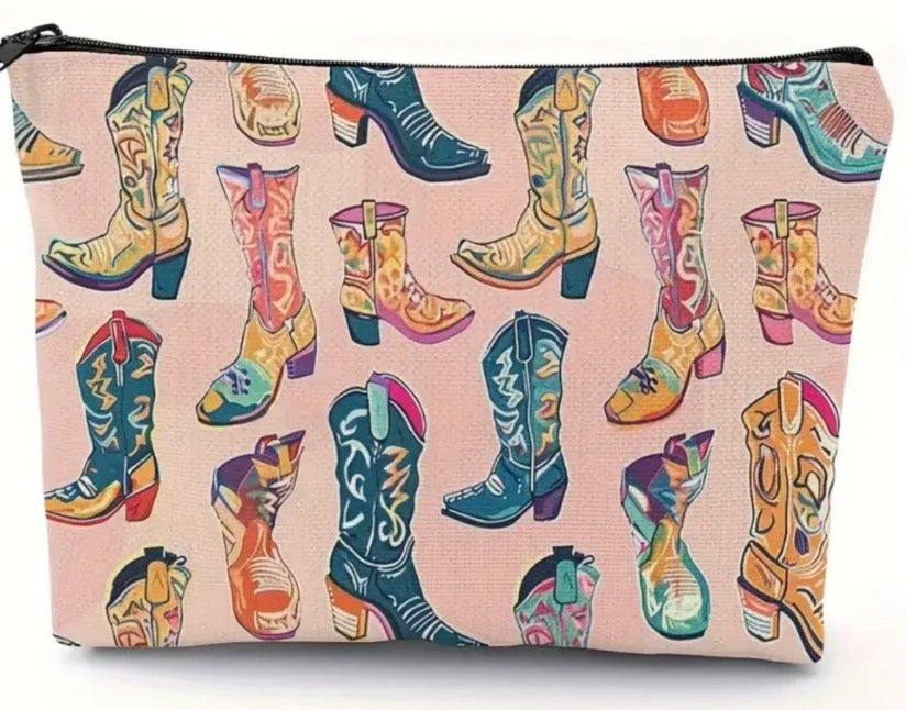 Cowboy Boot Makeup Bag