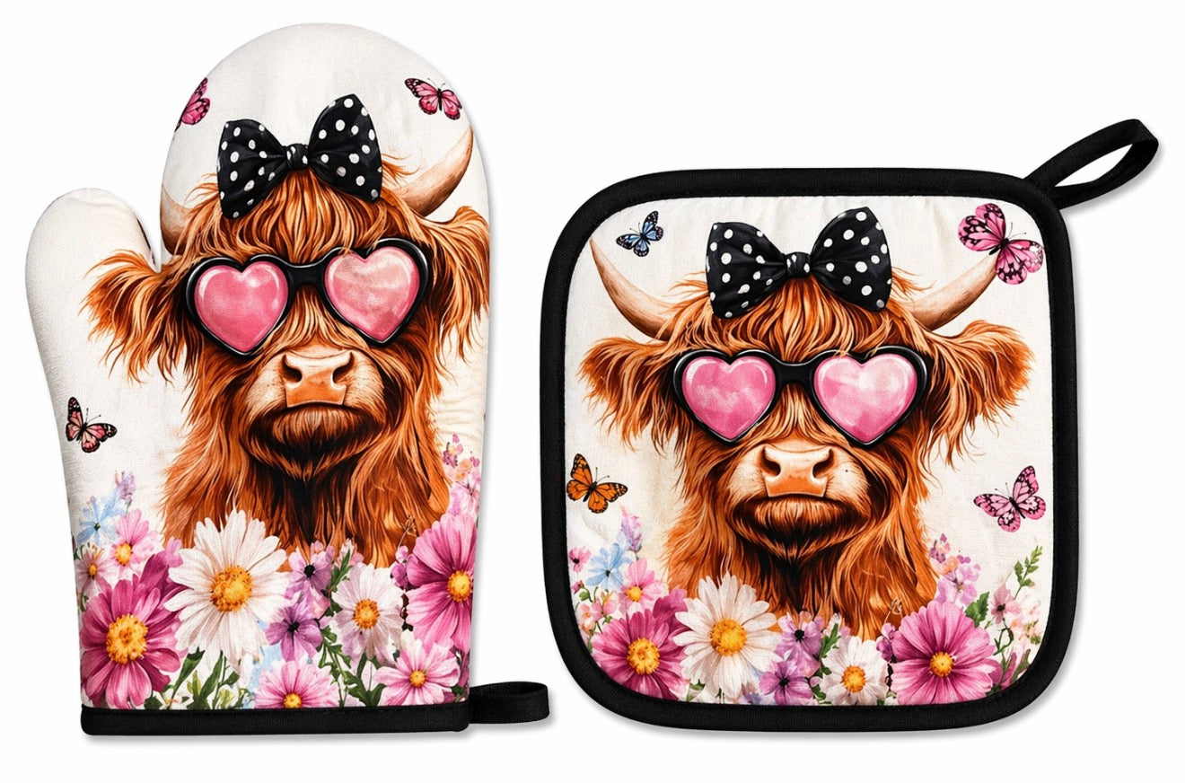 Cow Sunglasses Potholders