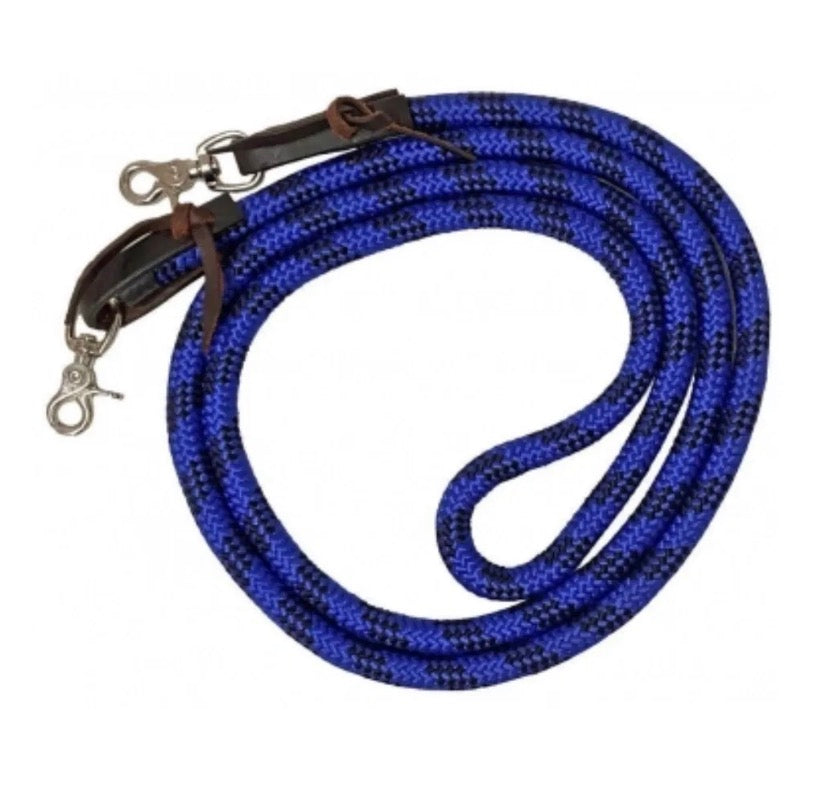 Blue 8 Foot Trail Clip Reins