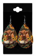 Cow Highland Dangle Earrings