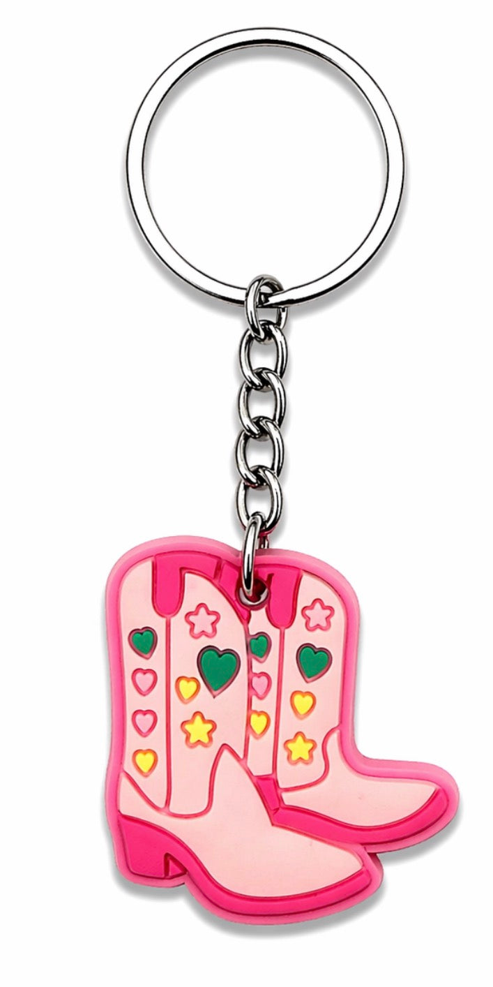 Pink Boot Keychain