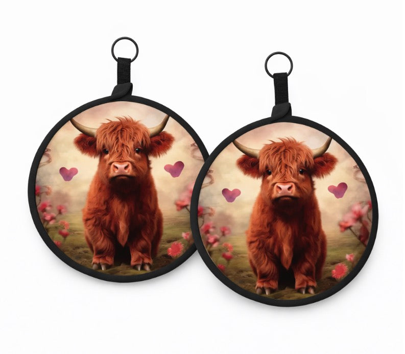 Highland Cow Potholders
