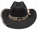 Design Blk Feather Cowboy Hat