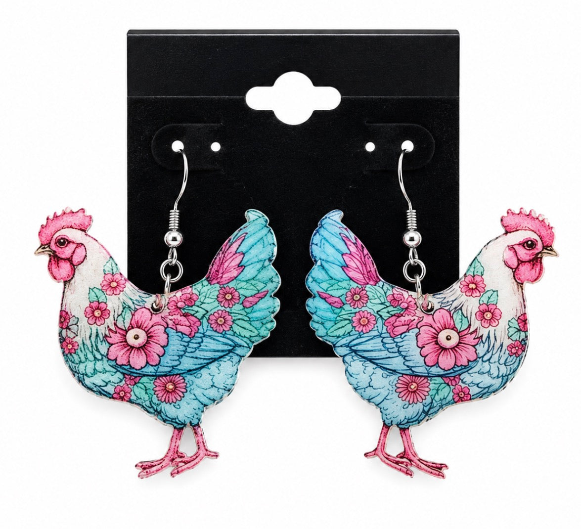 Chicken Earrings
