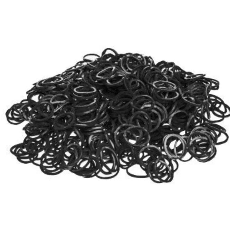 500 Count Braiding Bands Black
