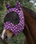 Purple Flower Fly Mask