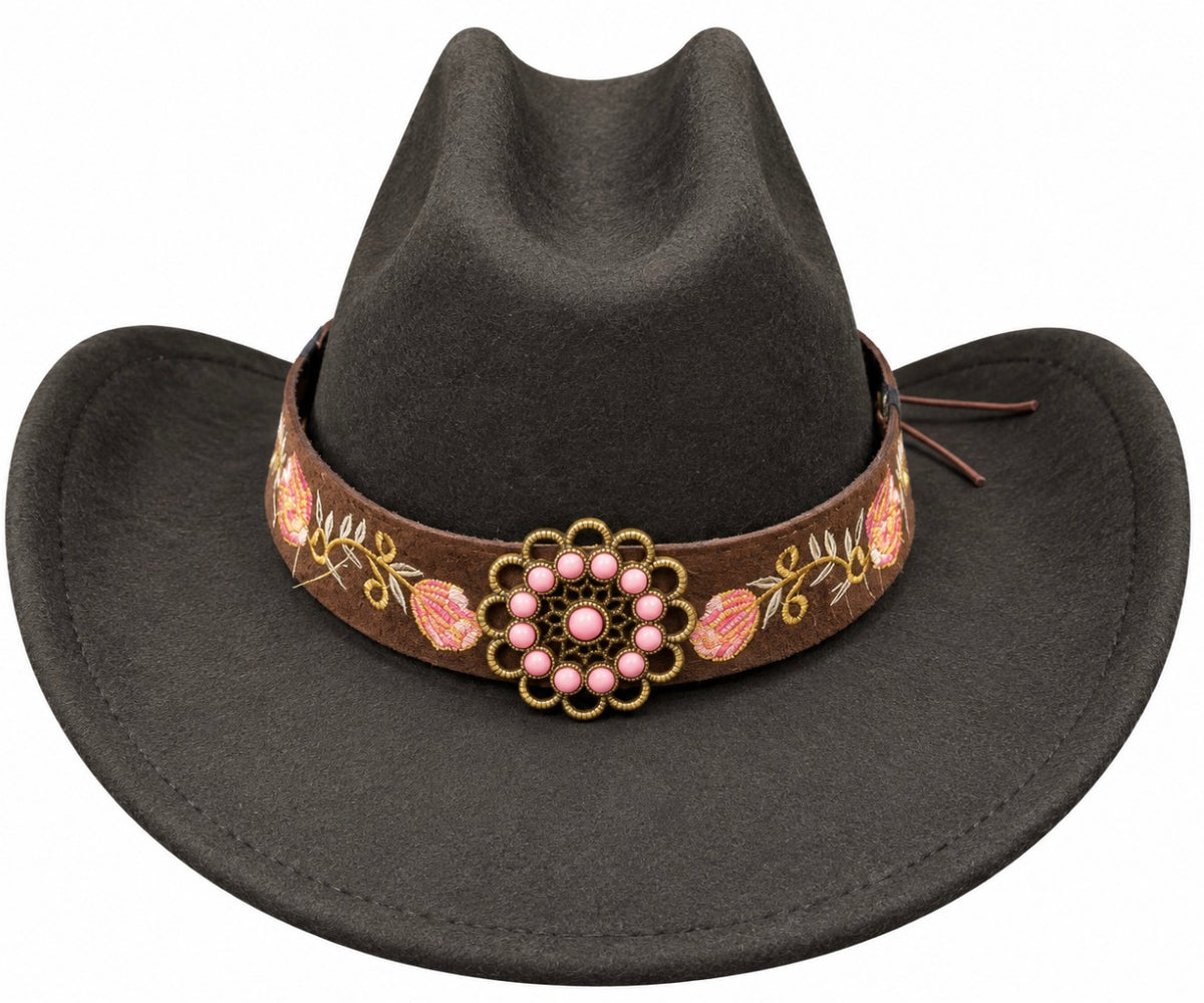 Black/pink cowboy hat