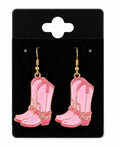 Pink Boot Earrings