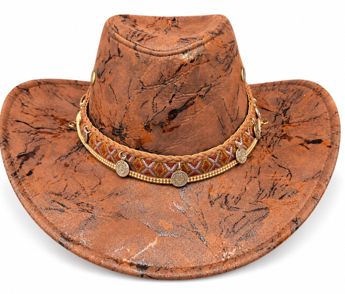 Brown Floral Sunhat