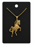 Golden Full Horse Necklace