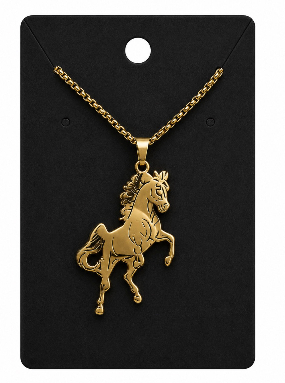 Golden Full Horse Necklace
