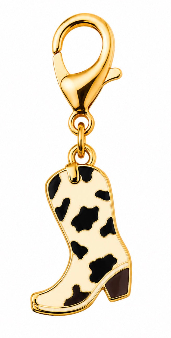 Moo Boot Clip Keychain