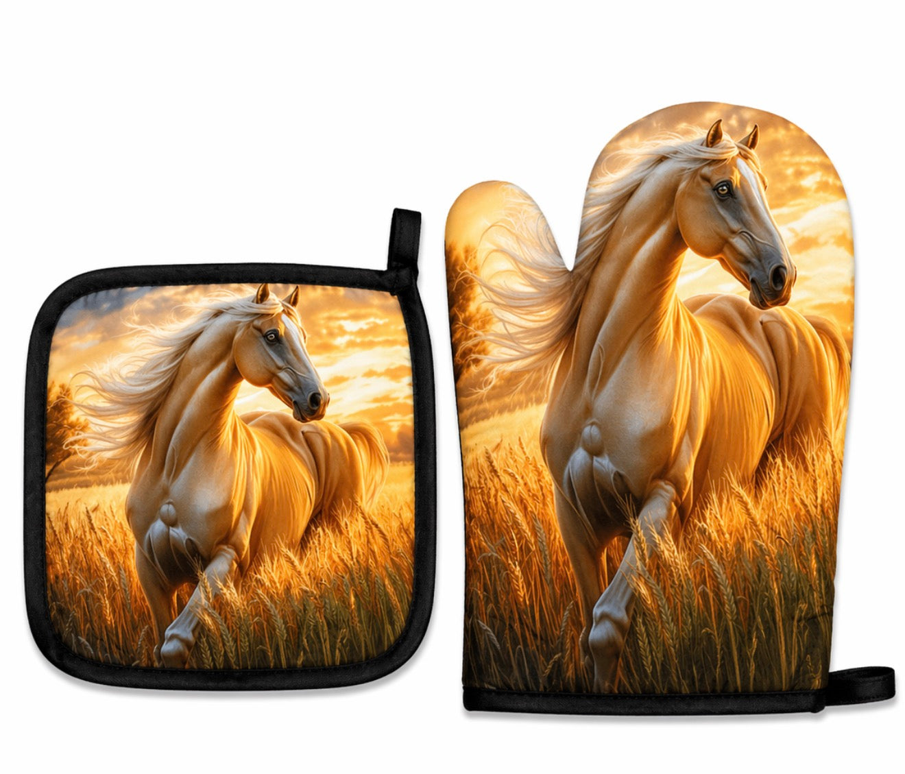 Sunset Palomino Potholders