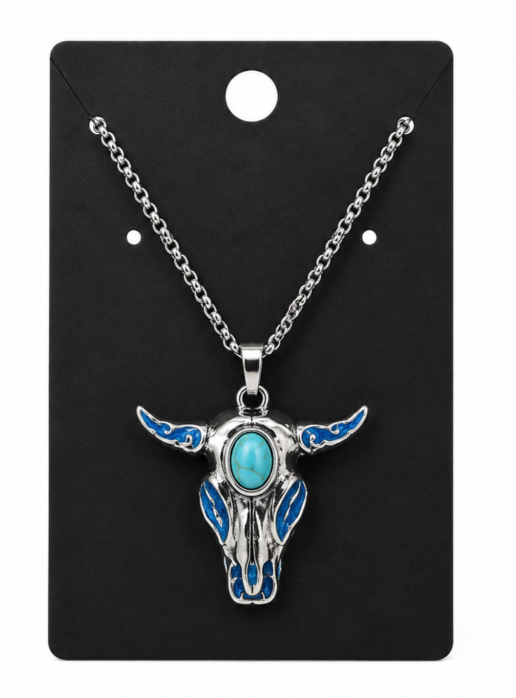 Blue Skull Necklace