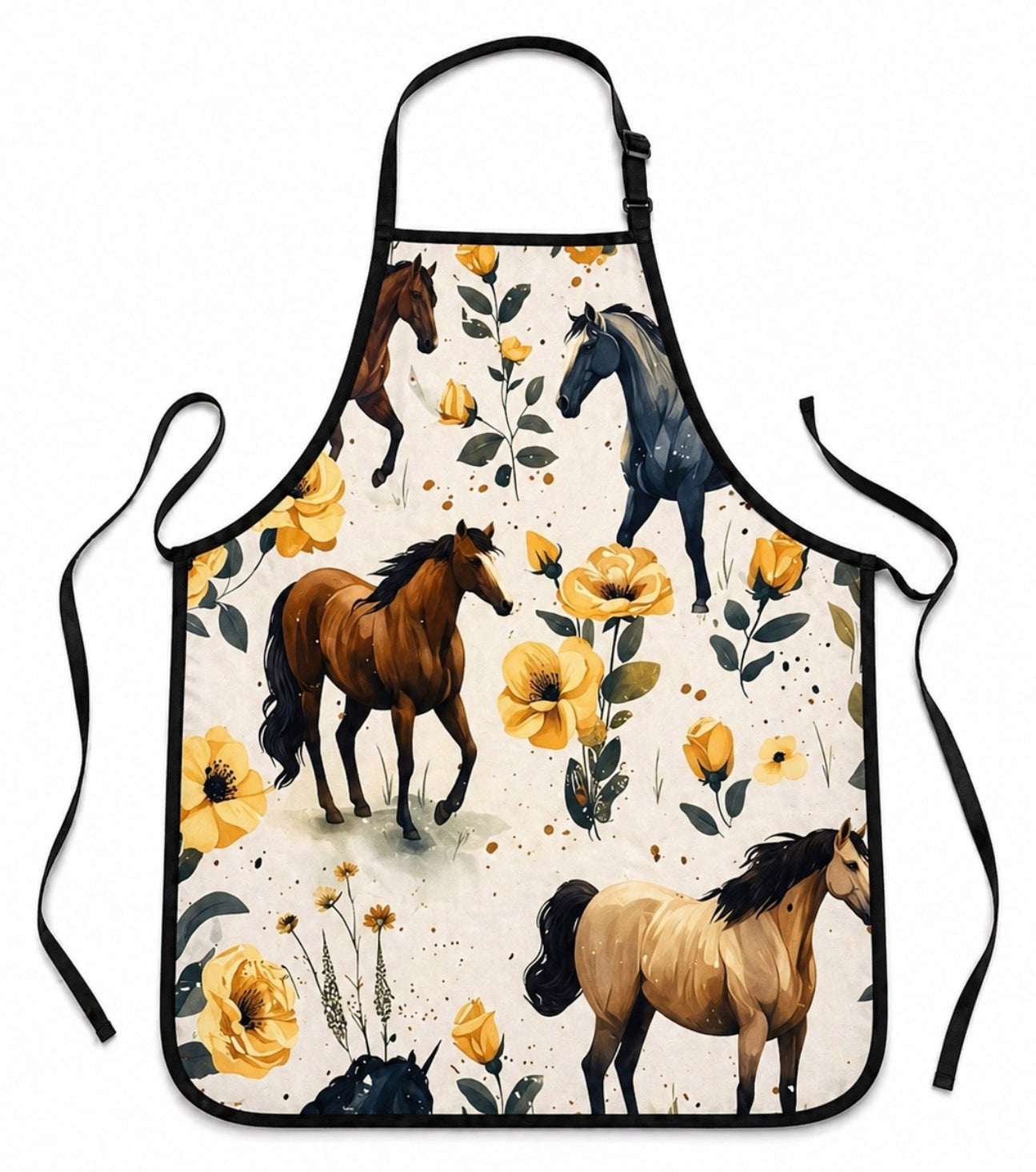 Horses Floral Apron