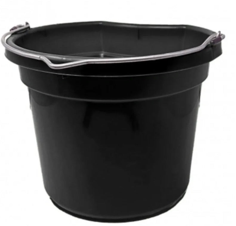 8 QT Black Flat Back Bucket