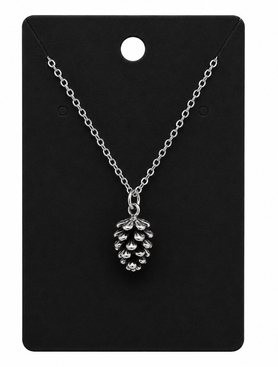 Silver Pinecone Necklace
