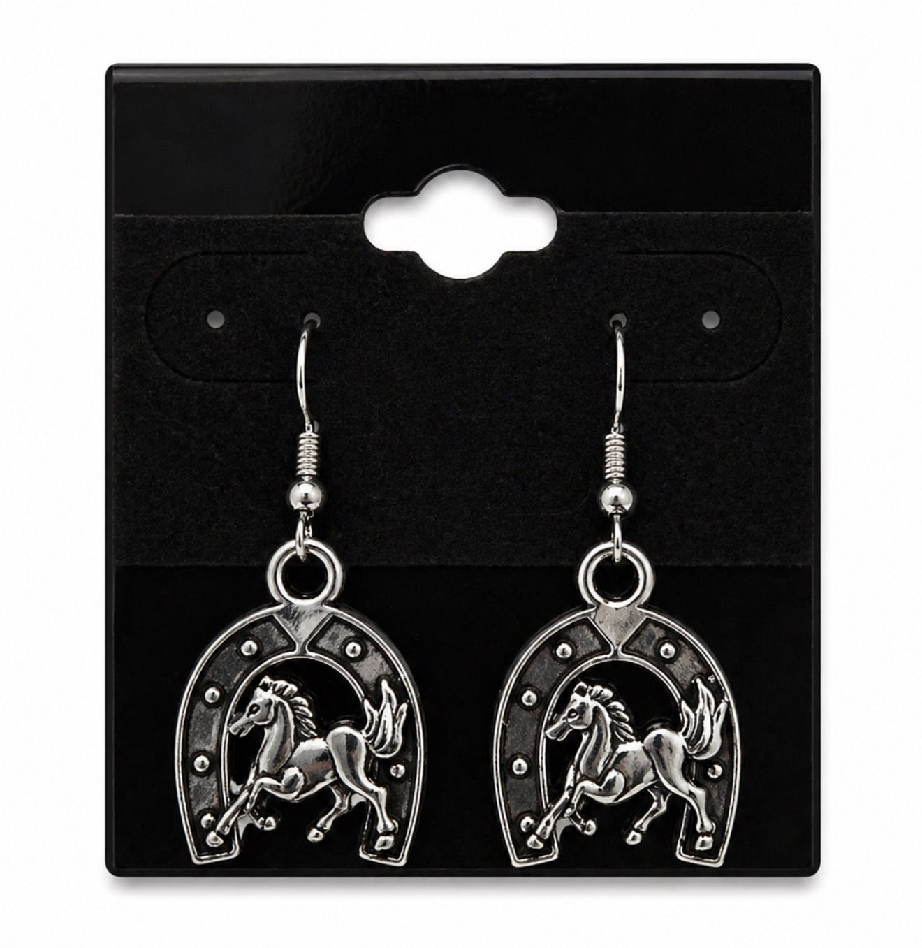 Silver Horseshoe Earrings