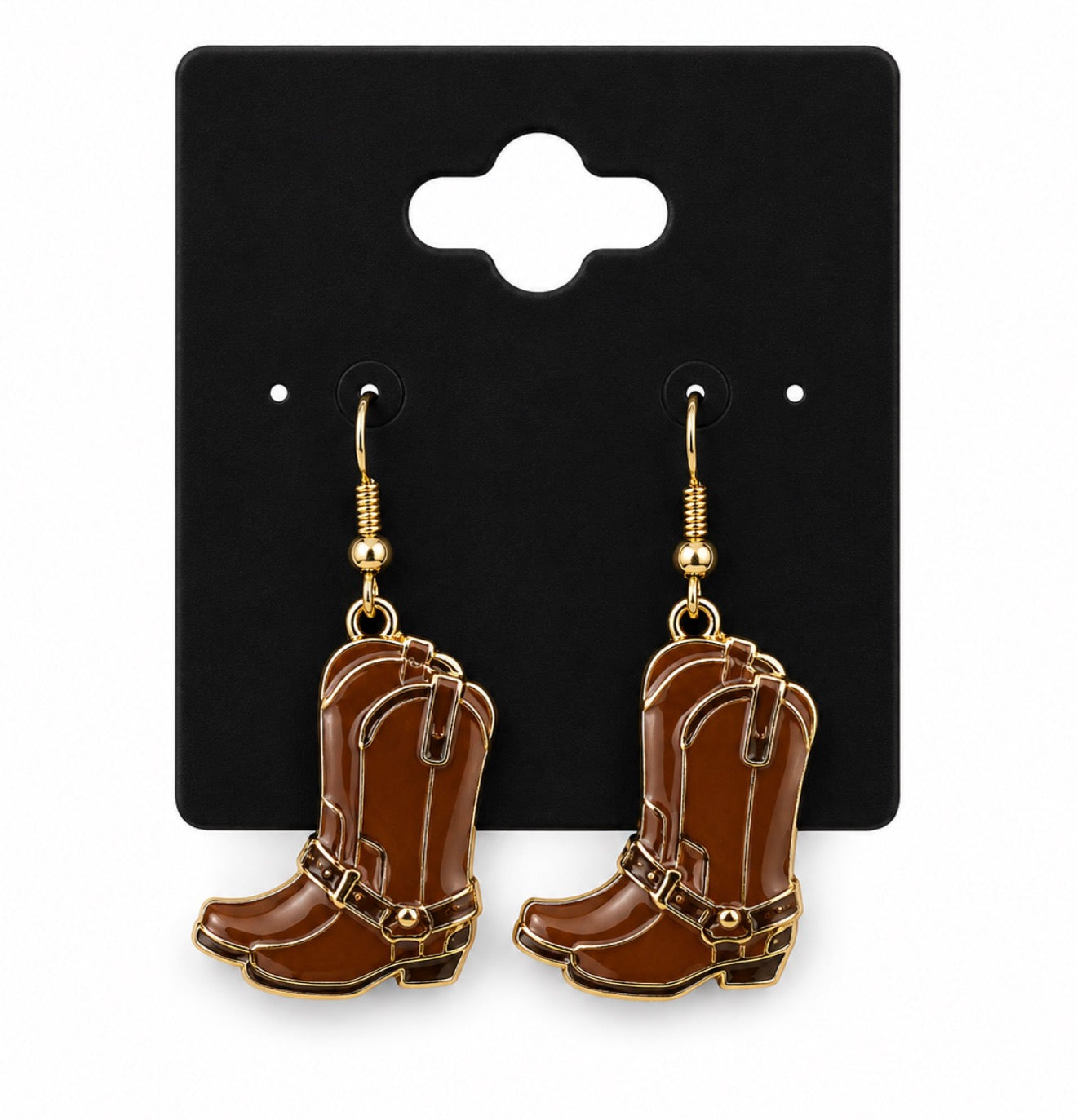 Brown Boot Earrings