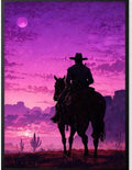 Sunset Purple Horse Canvas