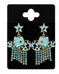 Blue Hat Earrings