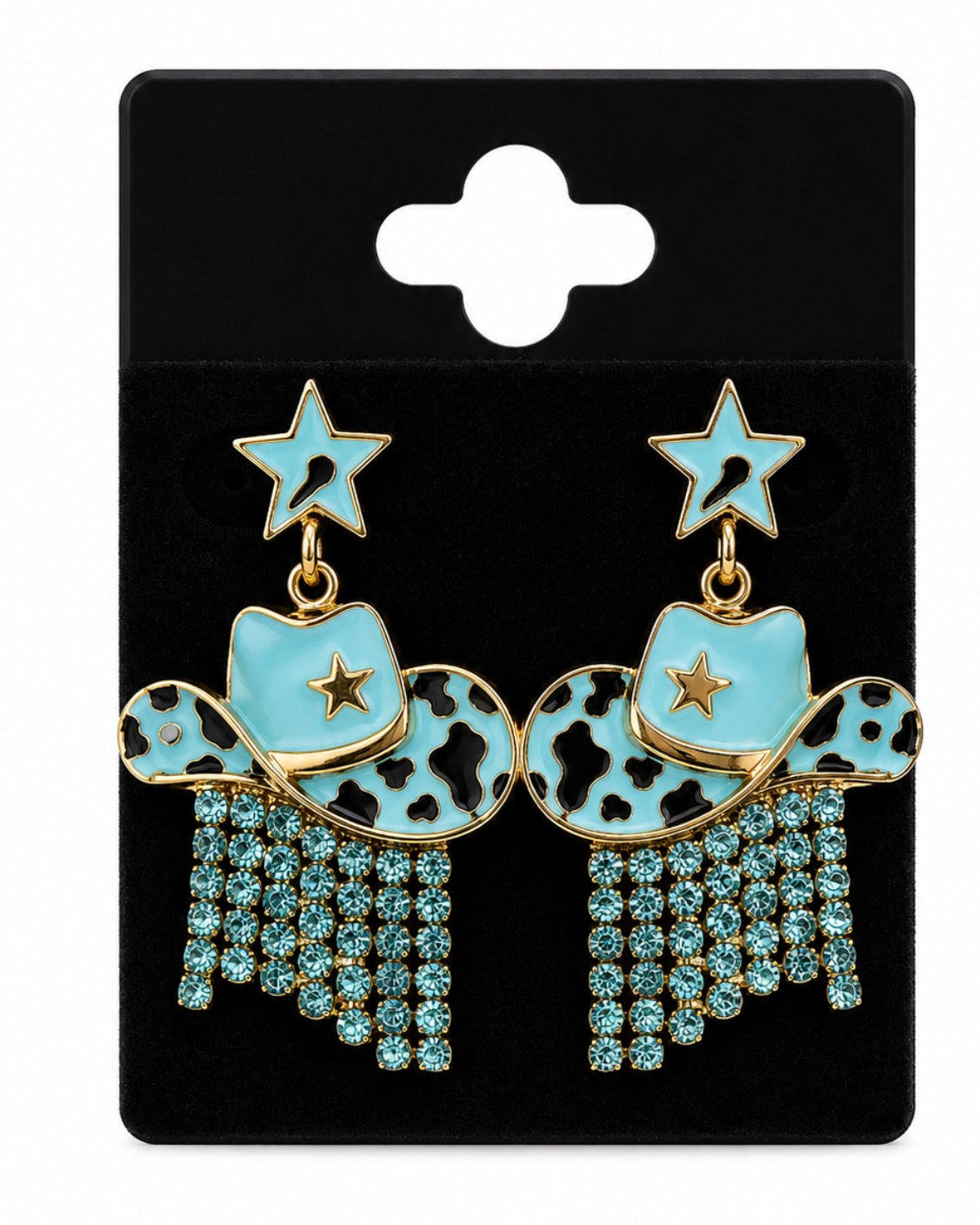 Blue Hat Earrings