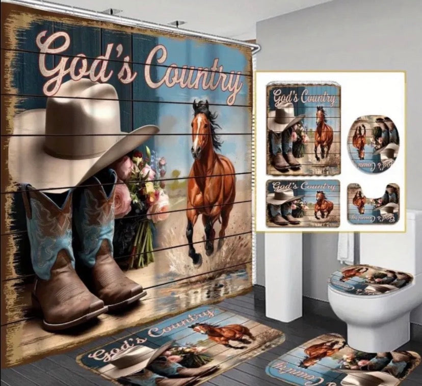 Gods country 4 piece bathroom set