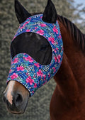 Zebra Floral Fly Mask