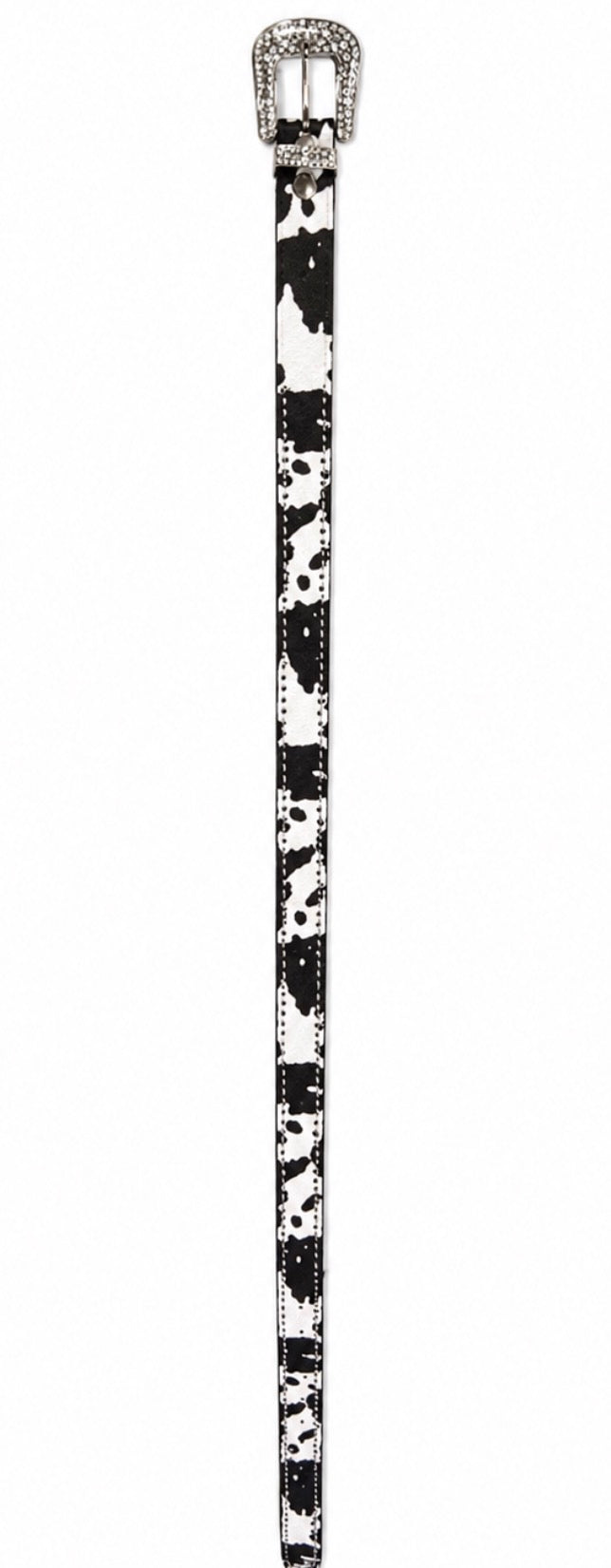 Cow Print Rhinestone Belt