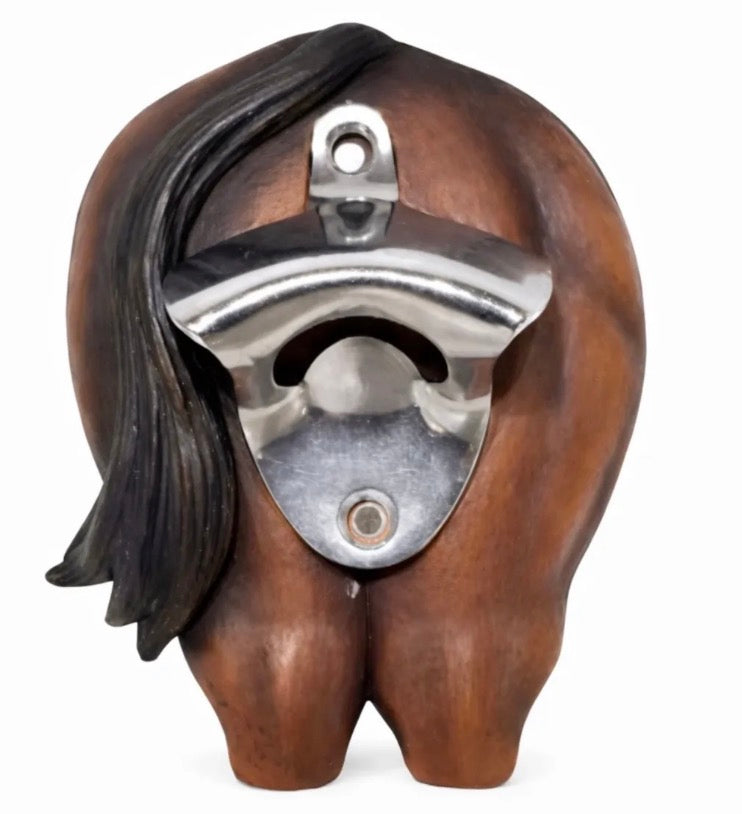 Horse butt bottle opener