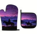 Purple Sky Horse Pot Holders