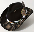 Black Feather Cowboy Hat