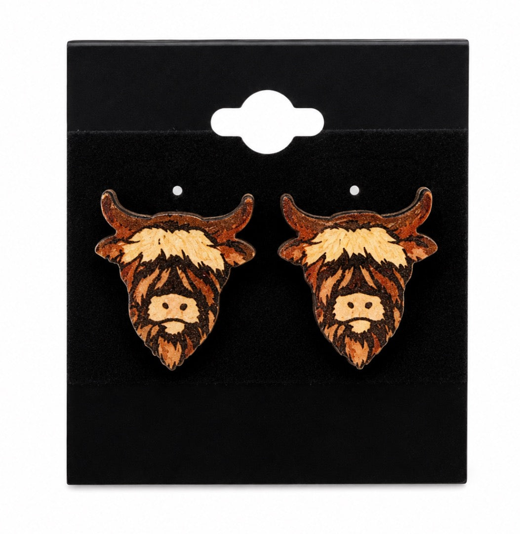 Cow Stud Earrings