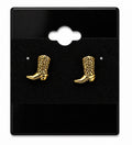 Gold Boot Earrings