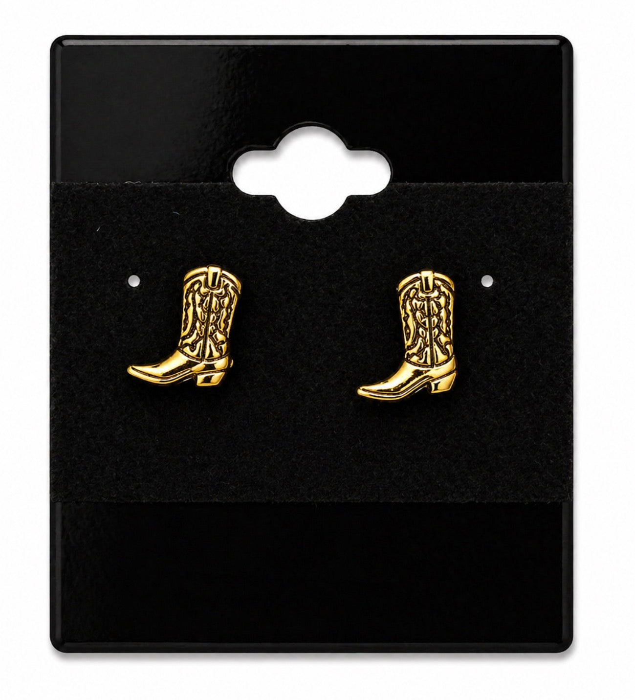 Gold Boot Earrings
