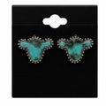Teal Marble Earrings