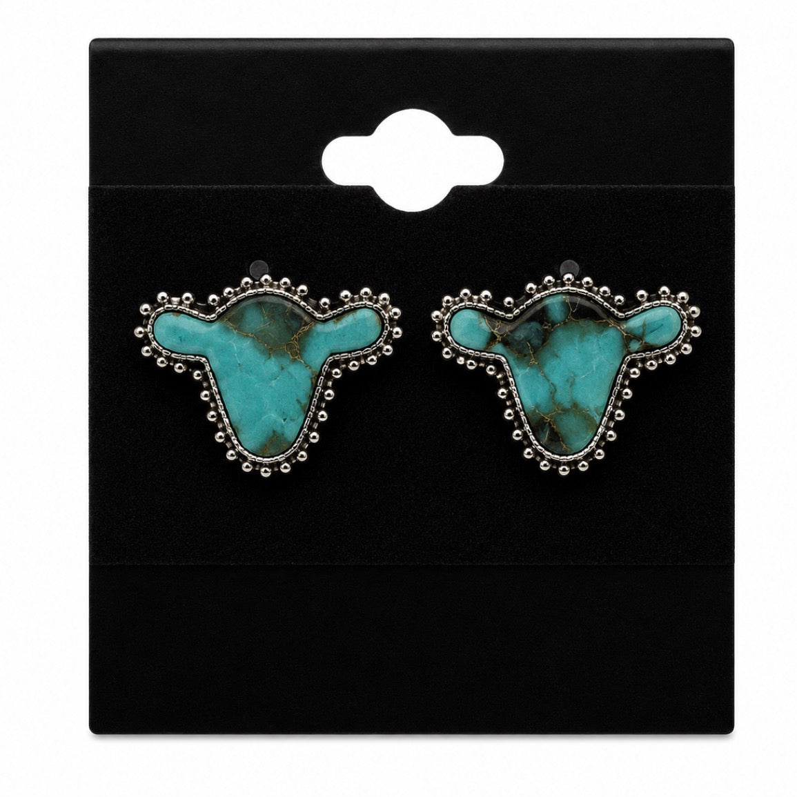 Teal Marble Earrings