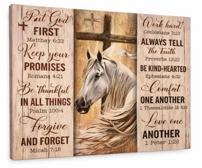 Religious Horse Canvas Print