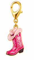 Pink Floral Clip Keychain
