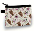 Floral Highland Cow Coin Purse