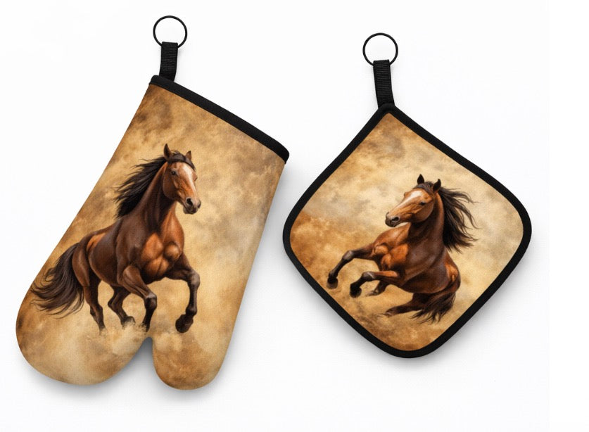 Bay Horse Potholders