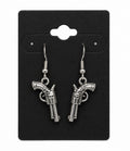 Silver Gun Earrings