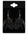 Silver Horse Head Earrings