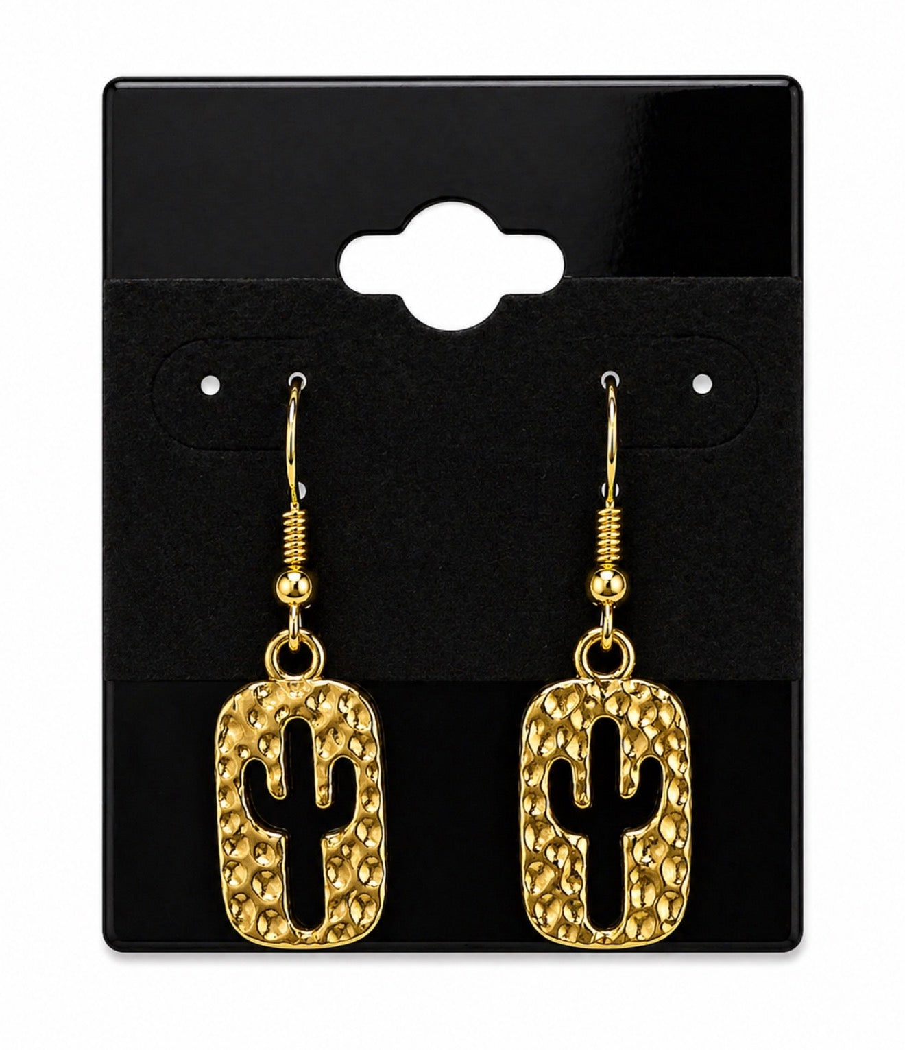 Gold Cactus Earrings